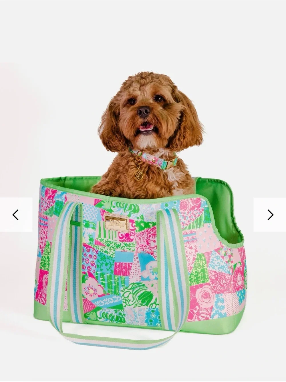 Lilly Pulitzer crazy quilt pet carrier. NWT
